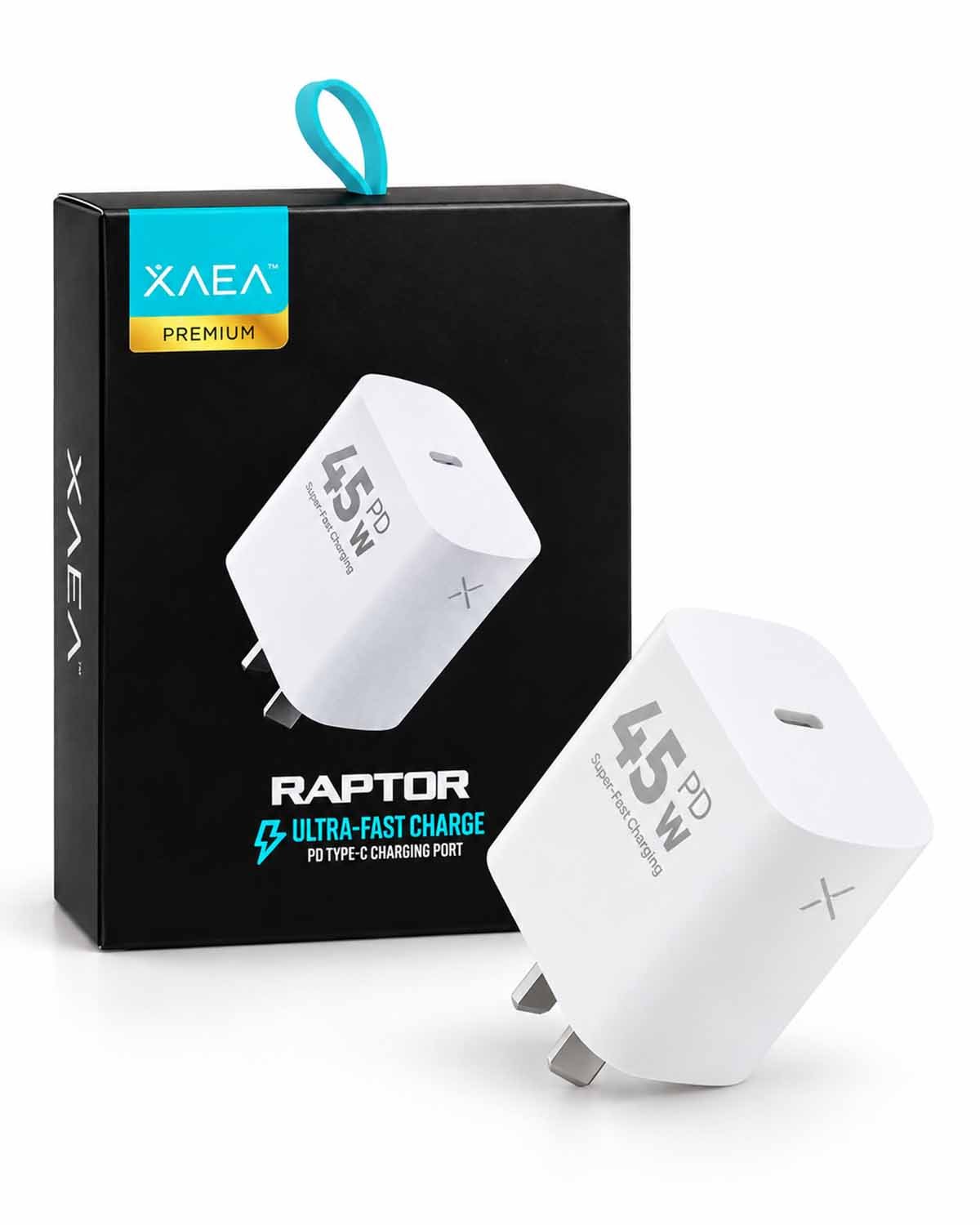 Cargador XAEA Raptor 45W con Power Delivery